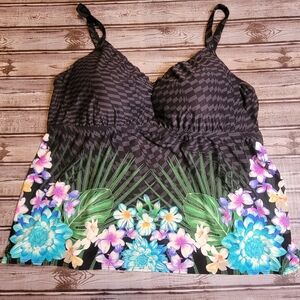 Coco Reef Plus Sized Bra Sized Tankini Top Size 24W/46C